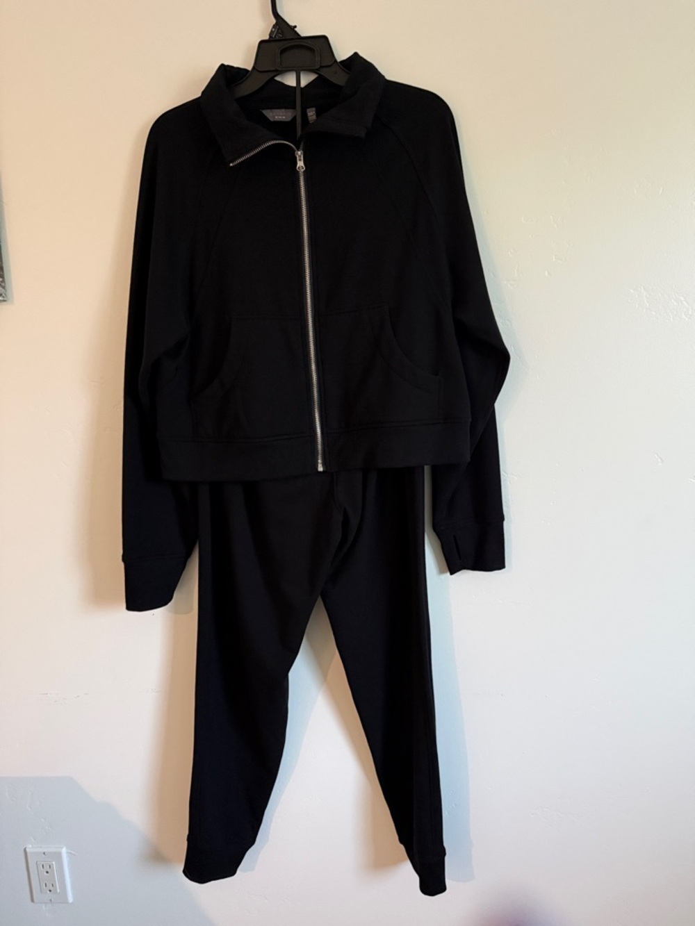 Danskin Black Track Jacket & Jogger Pants Set